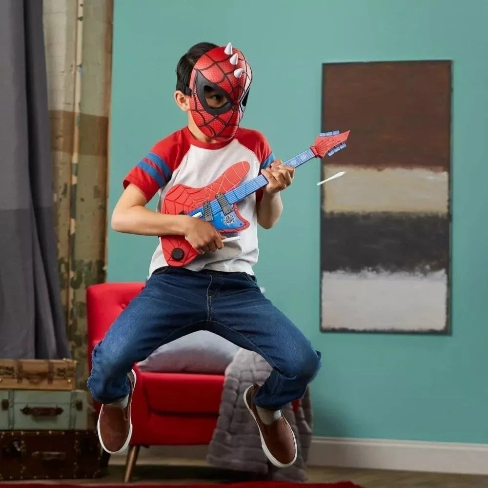Marvel Spider-Man Across The Spider-Verse Spider-Punk Mask for Kids Ages 5 & Up